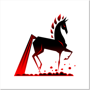 fire horse Posters and Art